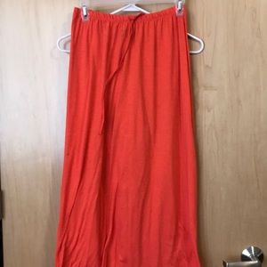 Coral maxi skirt